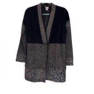 Chicos‎ Paisley Open Front Cardigan Size 0 S Small